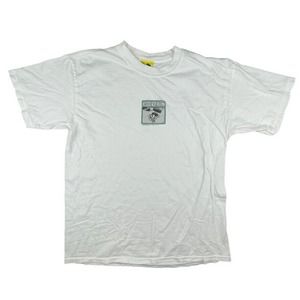 Vintage Nervous Records 1990s T-Shirt Men's Large Iconic Logo and Comic Style
